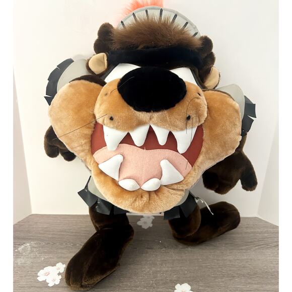 VTG Looney Tunes Tazmanian Devil Knight Large Plush Toy 1997 Halloween Taz EUC - Picture 3 of 9